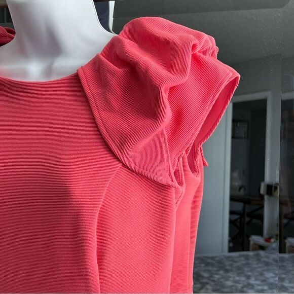 ASOS Classic Cocktail Mini Dress Coral Color Size 8. - Picture 4 of 8